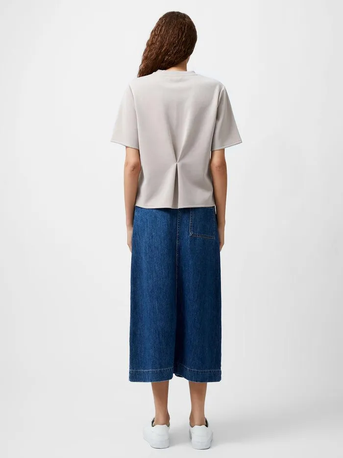 French Connection Tops Woman Wren Short Sleeve Pinched TShirt Washed Macchiato