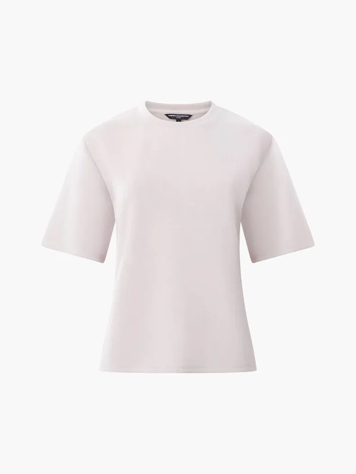 French Connection Tops Woman Wren Short Sleeve Pinched TShirt Washed Macchiato
