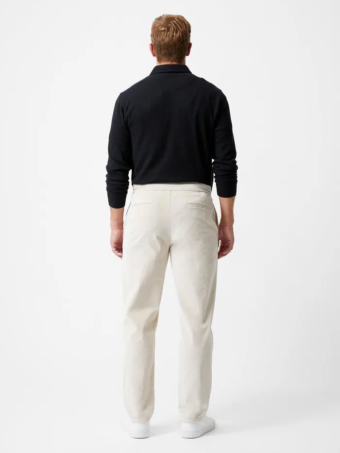 French Connection Trousers Man Corduroy Stretch Band Trouser Stone