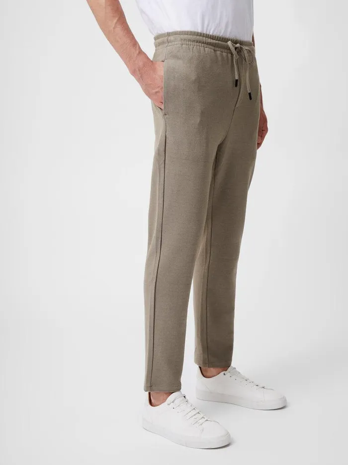 French Connection Trousers Man Twill Tie Waistband Joggers Sand