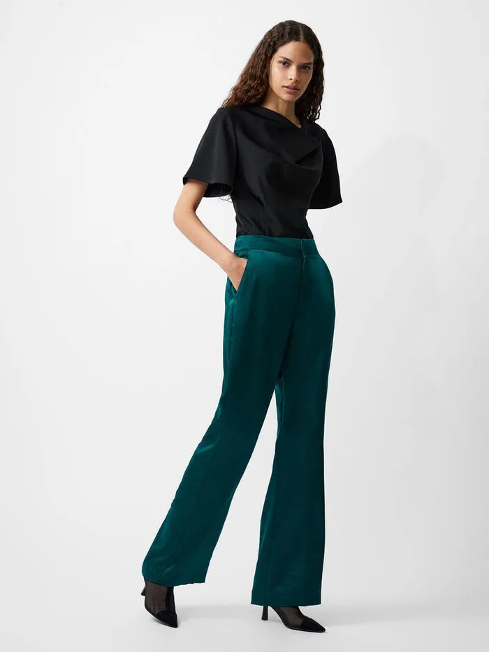 French Connection Trousers Woman Carey Satin Trousers Forest