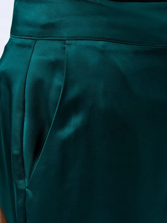 French Connection Trousers Woman Carey Satin Trousers Forest