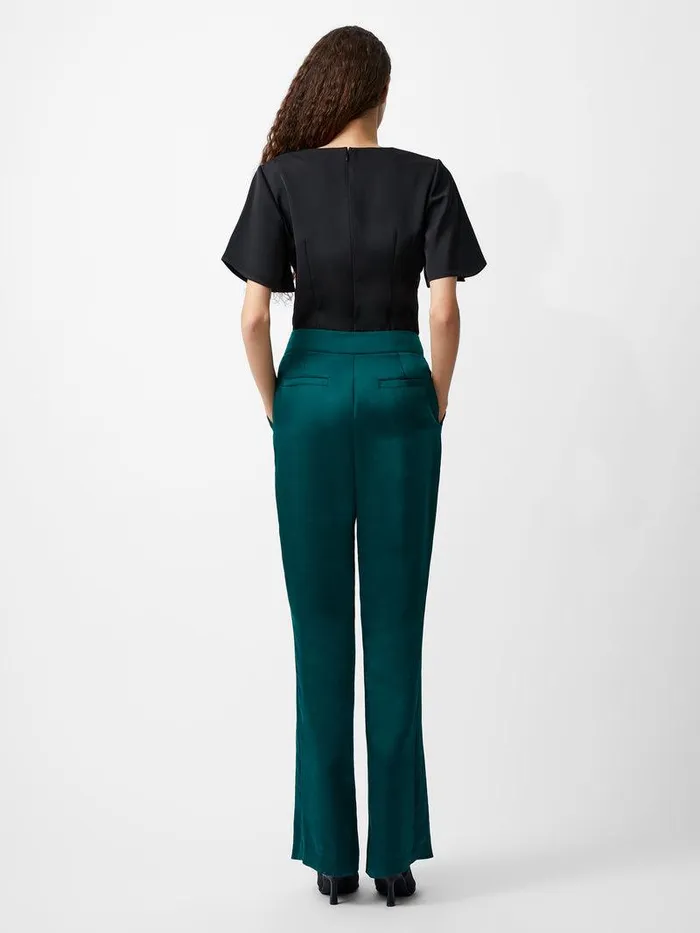 French Connection Trousers Woman Carey Satin Trousers Forest