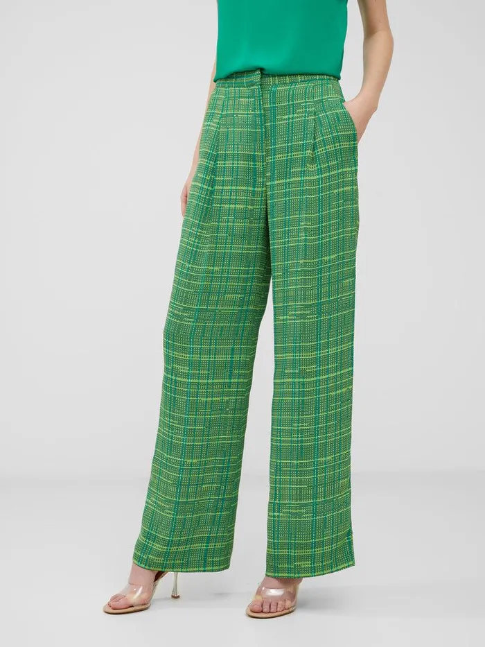 French Connection Trousers Woman Carmen Recycled Crepe Trousers Jelly Beanwasabi