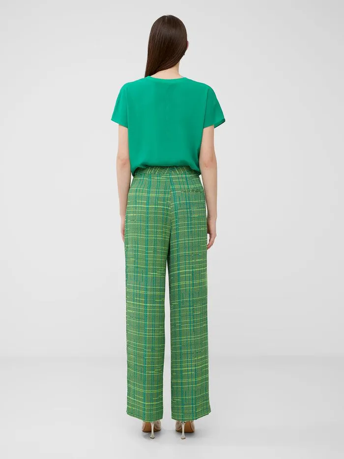 French Connection Trousers Woman Carmen Recycled Crepe Trousers Jelly Beanwasabi