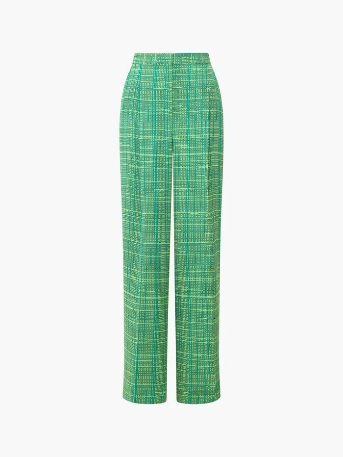 French Connection Trousers Woman Carmen Recycled Crepe Trousers Jelly Beanwasabi