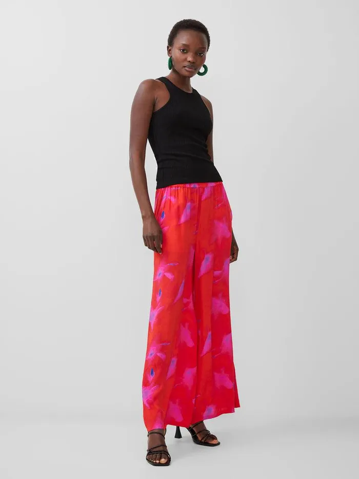 French Connection Trousers Woman Christy Eco Delphine Trousers Raspberry Soraurora