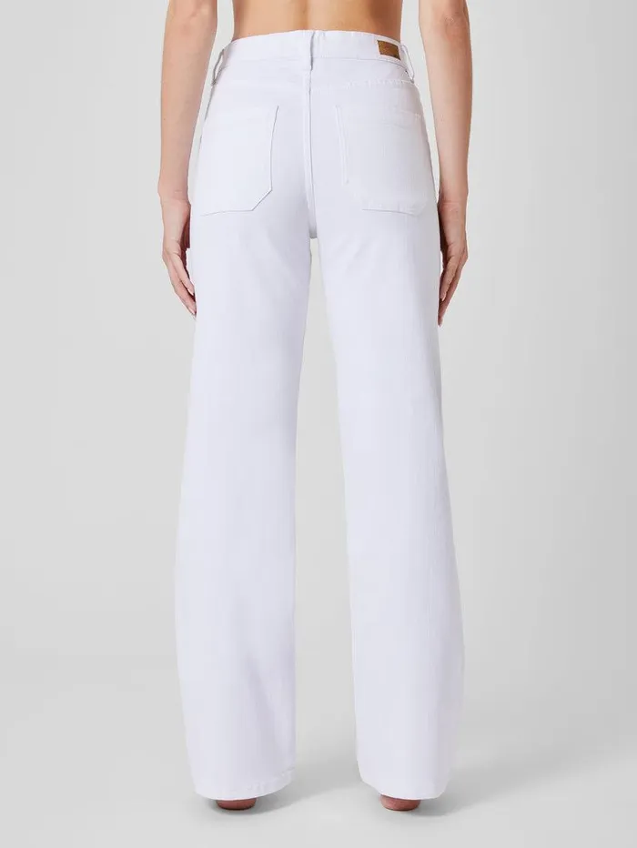 French Connection Trousers Woman Denim Stretch Wide Leg Jeans 34 Inch White