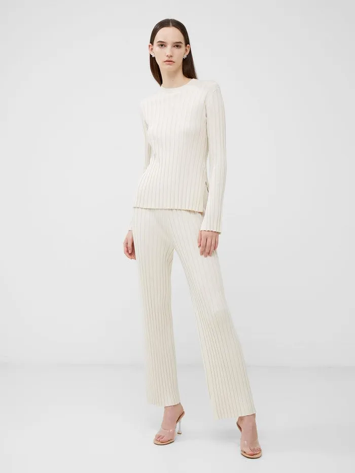 French Connection Trousers Woman Minar Eco Pleated Trousers Classic Cream