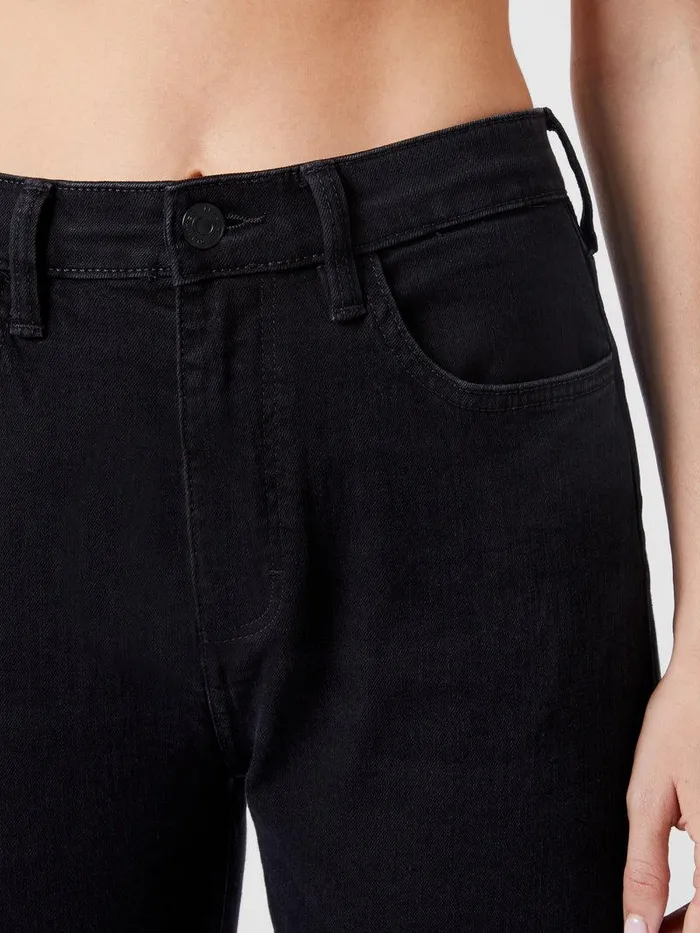 French Connection Trousers Woman Stretch Denim Bootcut Full Length Jeans 34 Inch Black
