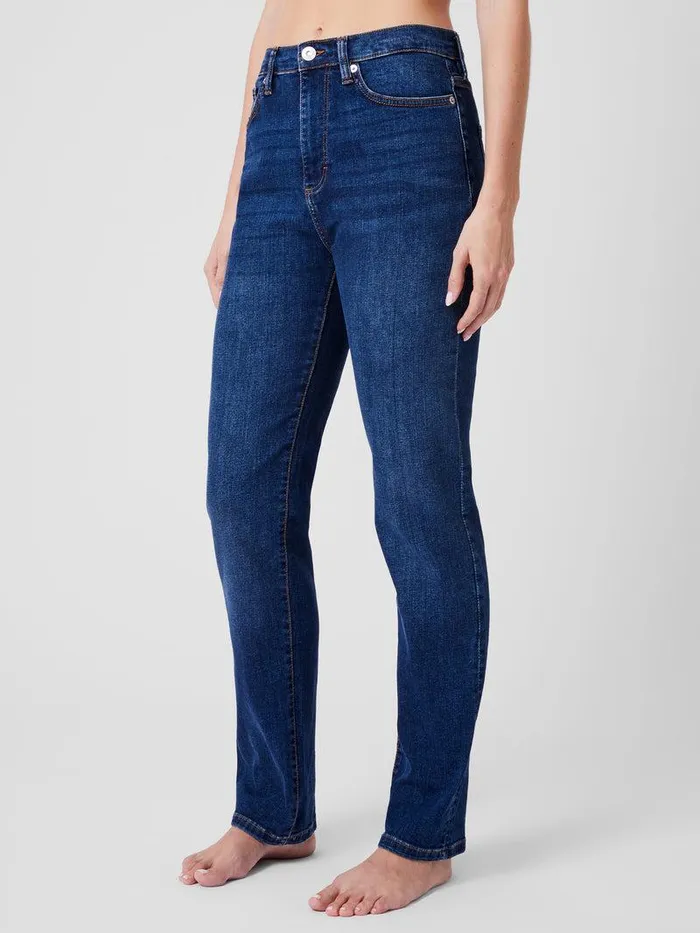 French Connection Trousers Woman Stretch Denim Cigarette Fit Full Length Jeans 34 Inch Mid Wash