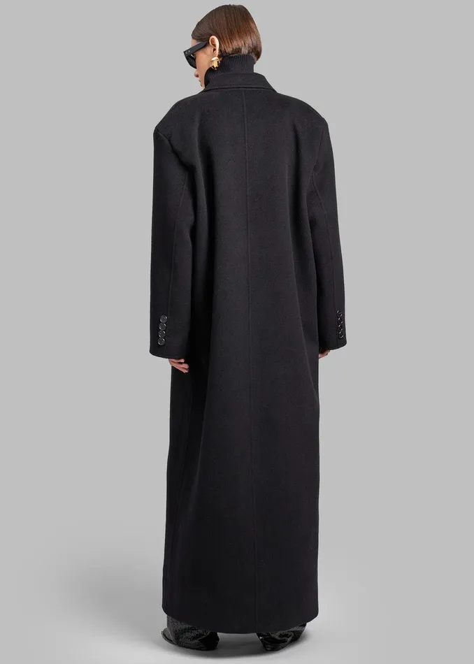 Gaia Double Breasted Coat 8211 Black Women The Frankie Shop Clothing