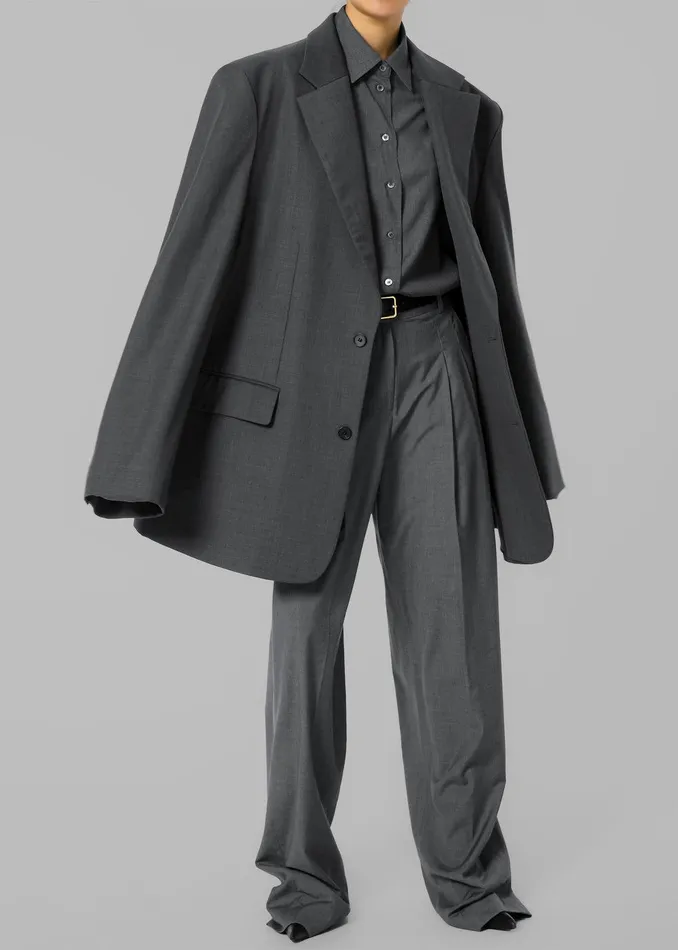 Gelso Oversized Blazer 8211 Dark Grey Melange Women The Frankie Shop Clothing
