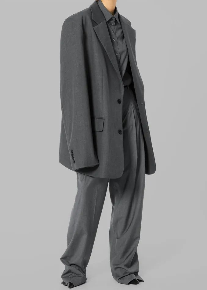 Gelso Oversized Blazer 8211 Dark Grey Melange Women The Frankie Shop Clothing