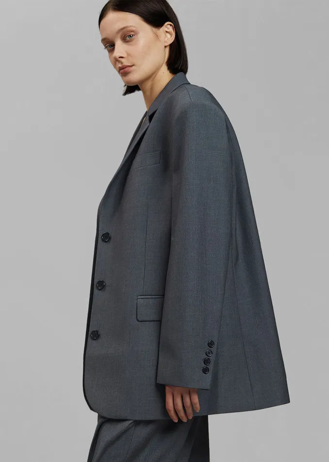 Gelso Oversized Blazer 8211 Dark Grey Melange Women The Frankie Shop Clothing