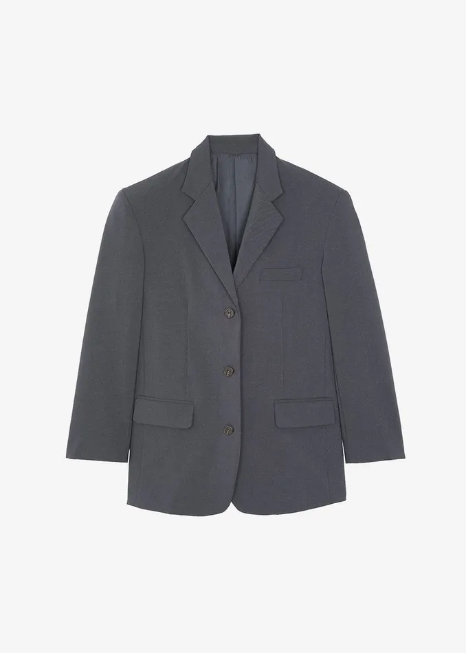 Gelso Oversized Blazer 8211 Dark Grey Melange Women The Frankie Shop Clothing