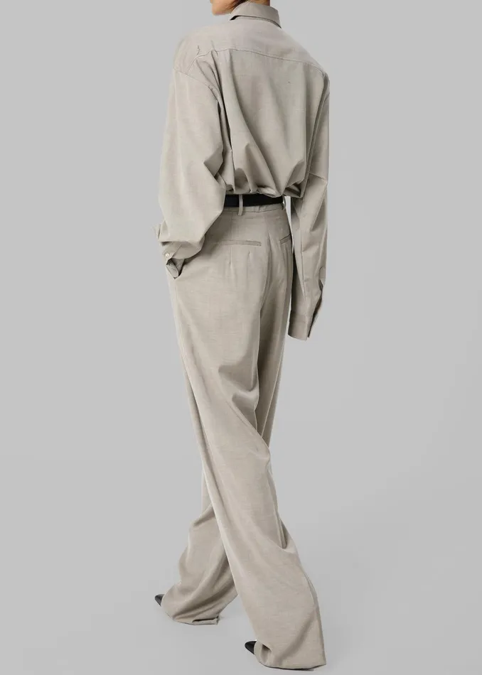 Gelso Pleated Trousers 8211 Light Taupe Melange Women The Frankie Shop Clothing
