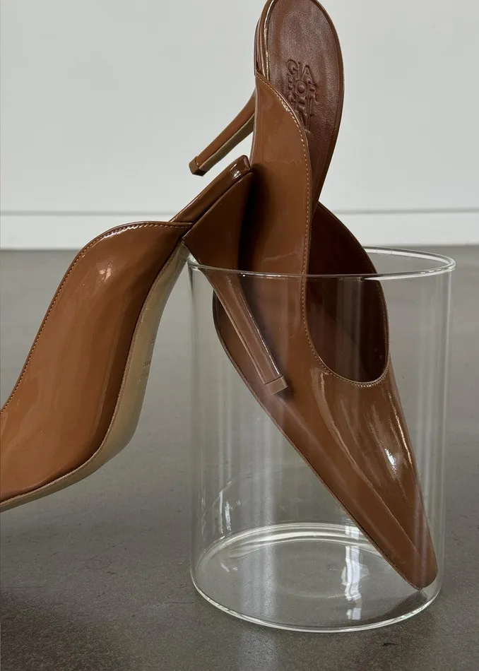 Gia Borghini Abella Heel Mule 8211 Hazelnut Women The Frankie Shop Shoes