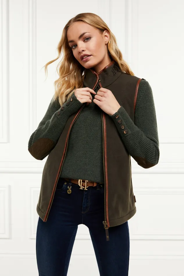 Gilets Country Fleece Gilet Khaki Holland Cooper Womens Gilets Country Fleece Gilet Khaki Holland Cooper Womens