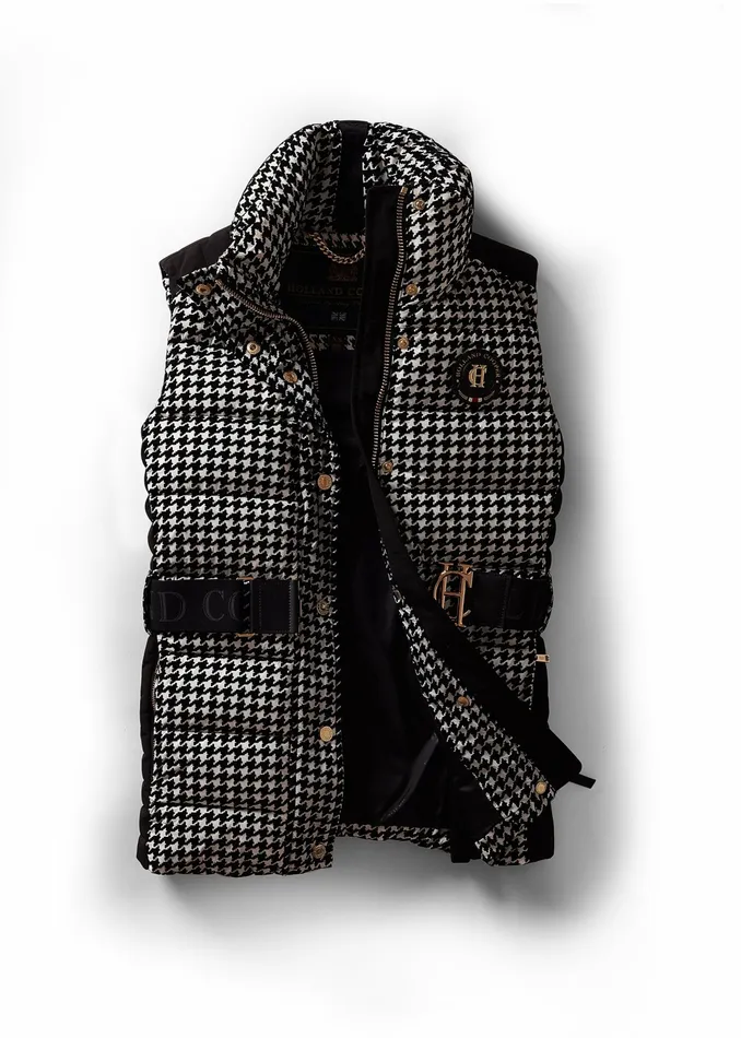 Gilets Holland Cooper Womens Valais Quilted Gilet Houndstooth Gilets Holland Cooper Womens Valais Quilted Gilet Houndstooth