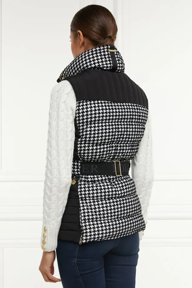 Gilets Holland Cooper Womens Valais Quilted Gilet Houndstooth Gilets Holland Cooper Womens Valais Quilted Gilet Houndstooth