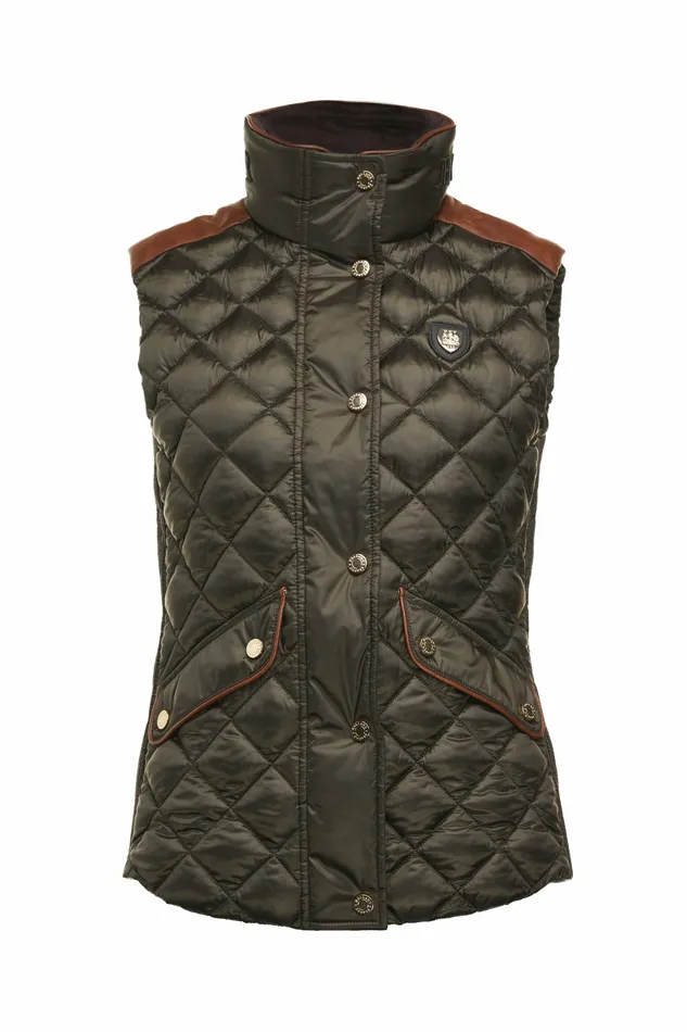 Gilets Womens Charlbury Quilted Gilet Heritage Khaki Holland Cooper Gilets Womens Charlbury Quilted Gilet Heritage Khaki Holland Cooper
