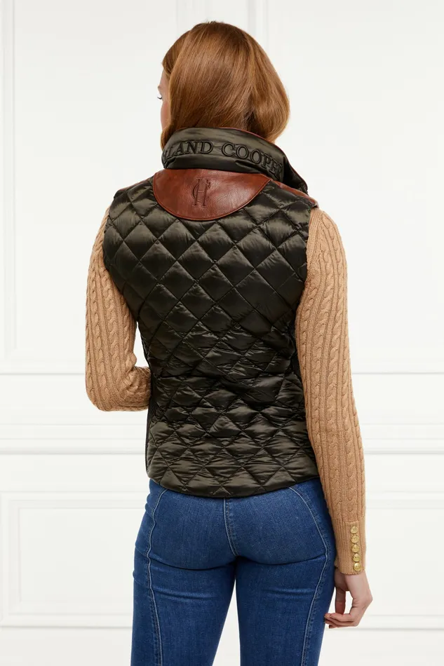 Gilets Womens Charlbury Quilted Gilet Heritage Khaki Holland Cooper Gilets Womens Charlbury Quilted Gilet Heritage Khaki Holland Cooper