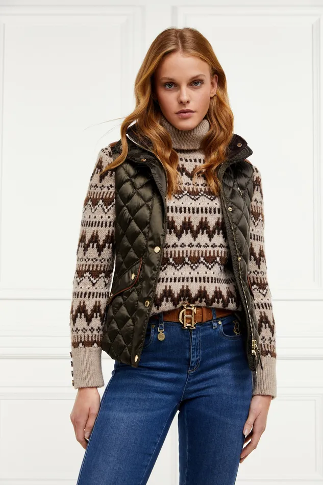 Gilets Womens Charlbury Quilted Gilet Heritage Khaki Holland Cooper Gilets Womens Charlbury Quilted Gilet Heritage Khaki Holland Cooper