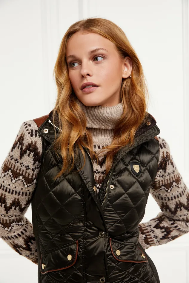 Gilets Womens Charlbury Quilted Gilet Heritage Khaki Holland Cooper Gilets Womens Charlbury Quilted Gilet Heritage Khaki Holland Cooper