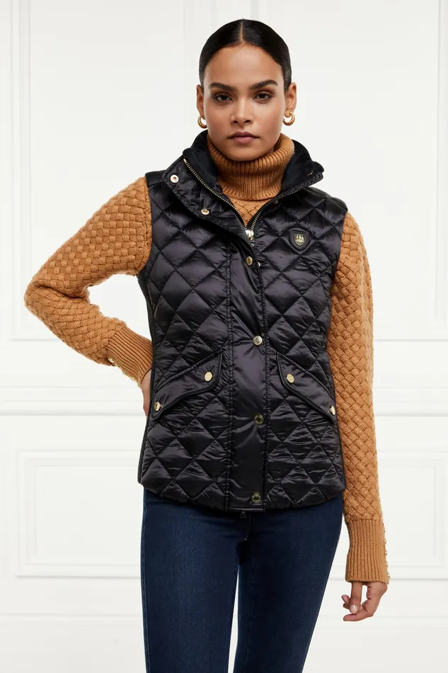 Gilets Womens Holland Cooper Charlbury Quilted Gilet Black