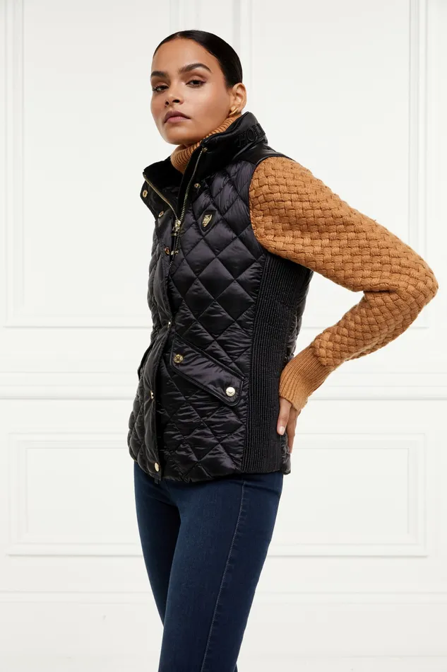Gilets Womens Holland Cooper Charlbury Quilted Gilet Black Gilets Womens Holland Cooper Charlbury Quilted Gilet Black