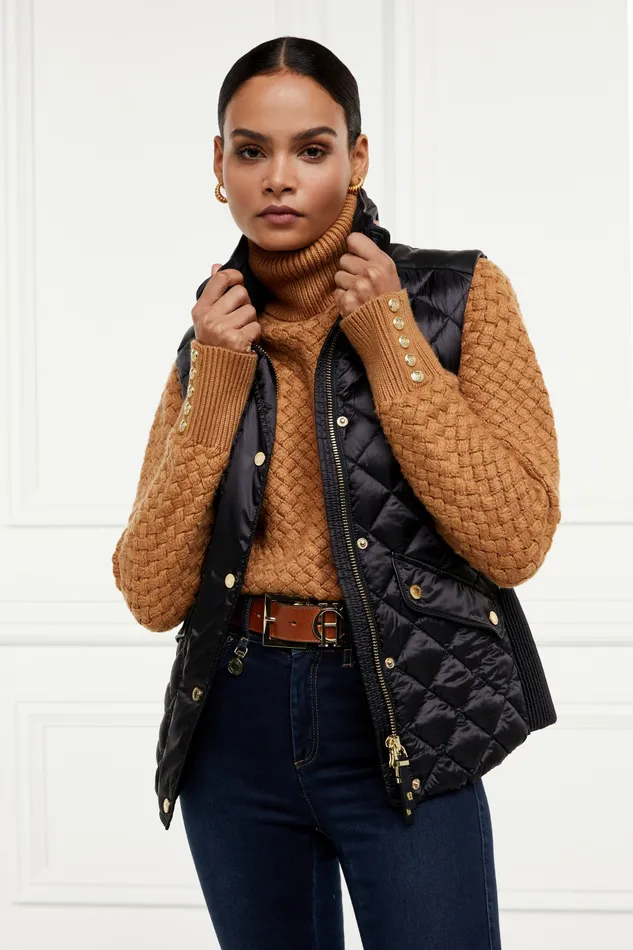 Gilets Womens Holland Cooper Charlbury Quilted Gilet Black Gilets Womens Holland Cooper Charlbury Quilted Gilet Black