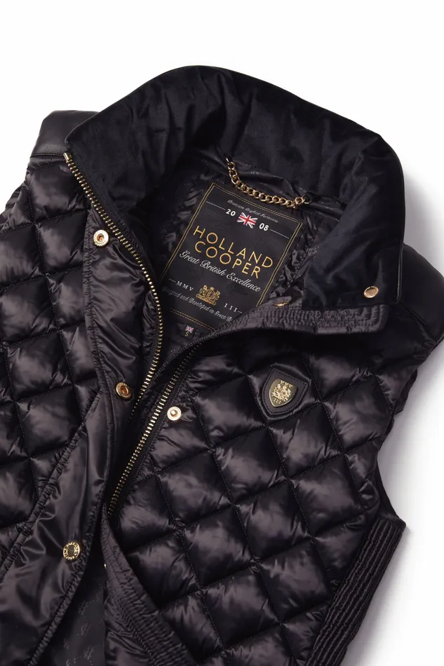 Gilets Womens Holland Cooper Charlbury Quilted Gilet Black Gilets Womens Holland Cooper Charlbury Quilted Gilet Black