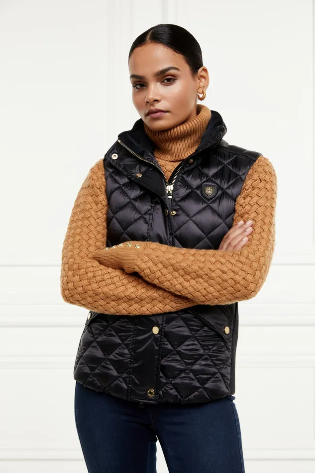 Gilets Womens Holland Cooper Charlbury Quilted Gilet Black Gilets Womens Holland Cooper Charlbury Quilted Gilet Black