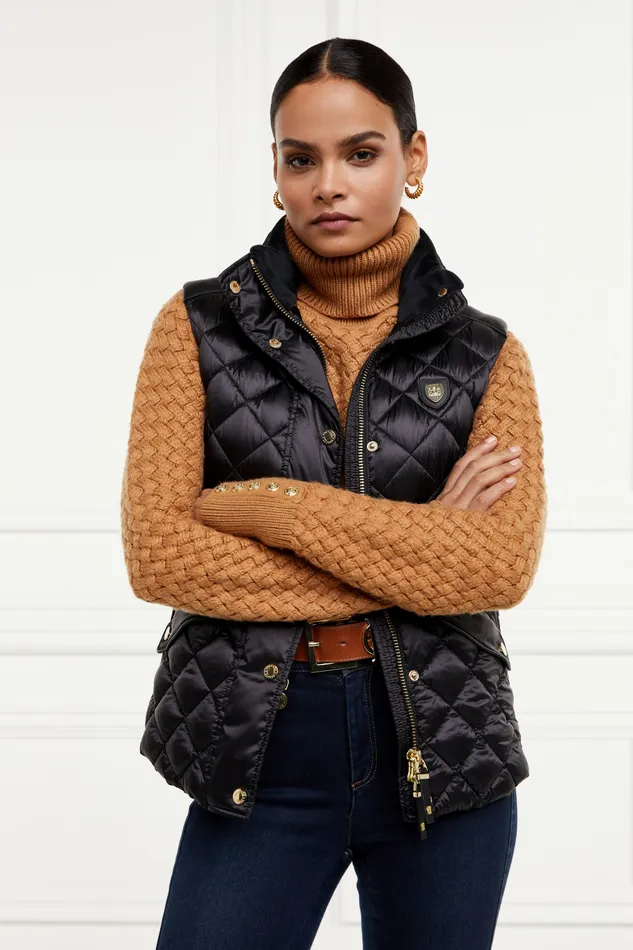 Gilets Womens Holland Cooper Charlbury Quilted Gilet Black Gilets Womens Holland Cooper Charlbury Quilted Gilet Black
