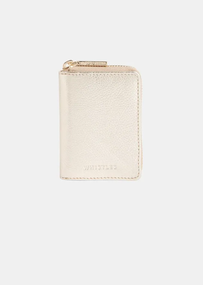 Gold Koa Compact Purse Women Whistles Wallets and Cardholders