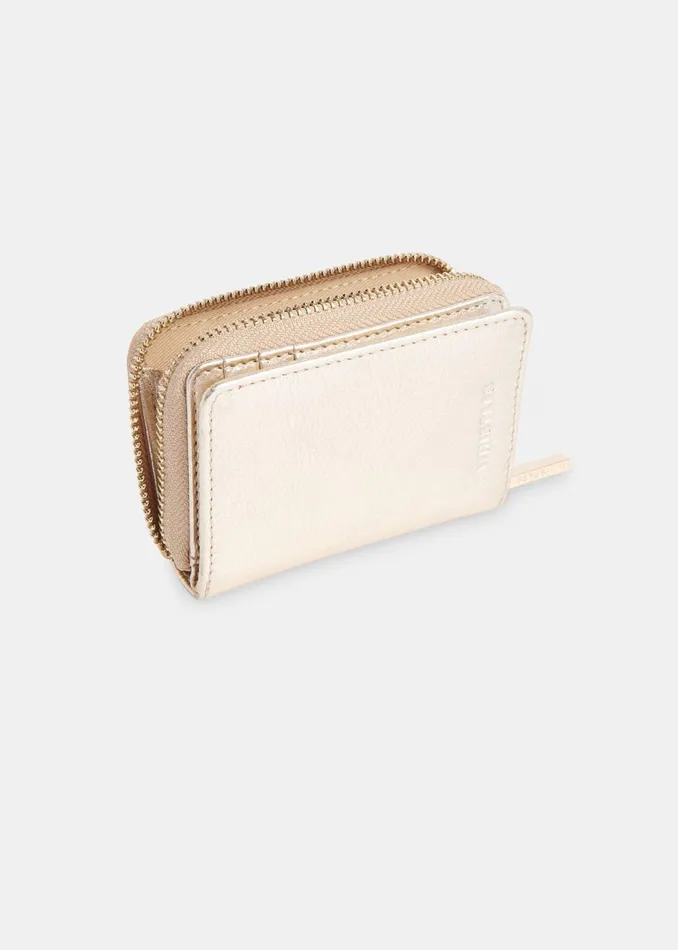 Gold Koa Compact Purse Women Whistles Wallets and Cardholders