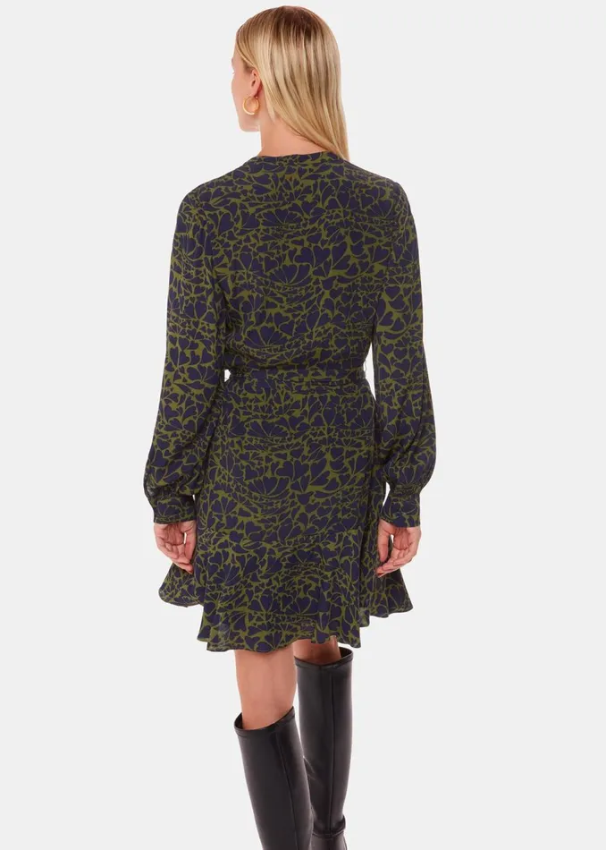Green Abstract Petal Flippy Dress Women Whistles Dresses