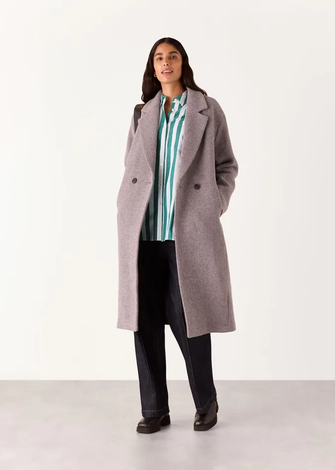 Green Stripe Oversized Shirt Women Whistles Tops