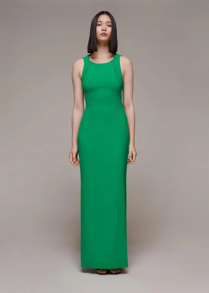 Green Tie Back Maxi Dress Women Whistles Dresses