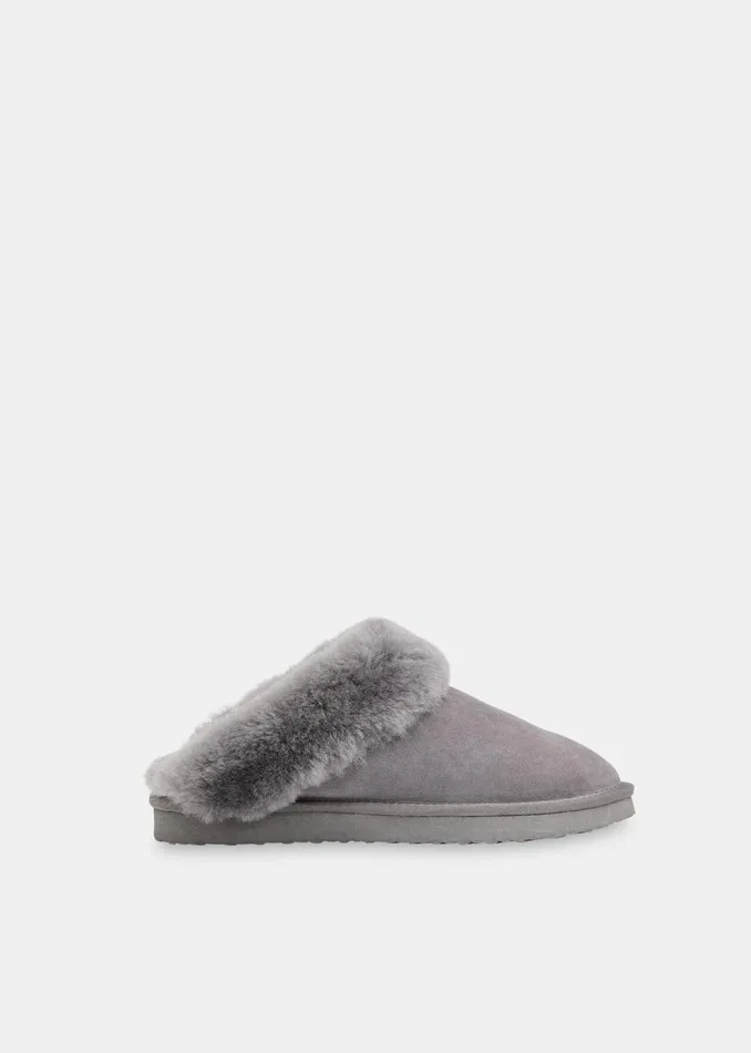 Grey Emilia Cuff Slipper Women Whistles Slippers