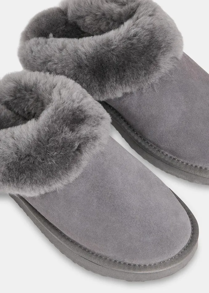 Grey Emilia Cuff Slipper Women Whistles Slippers