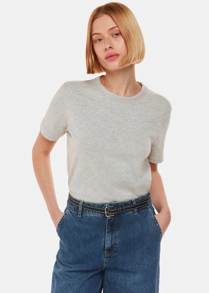 Grey Marl Ultimate Emily TShirt Women Whistles Tops