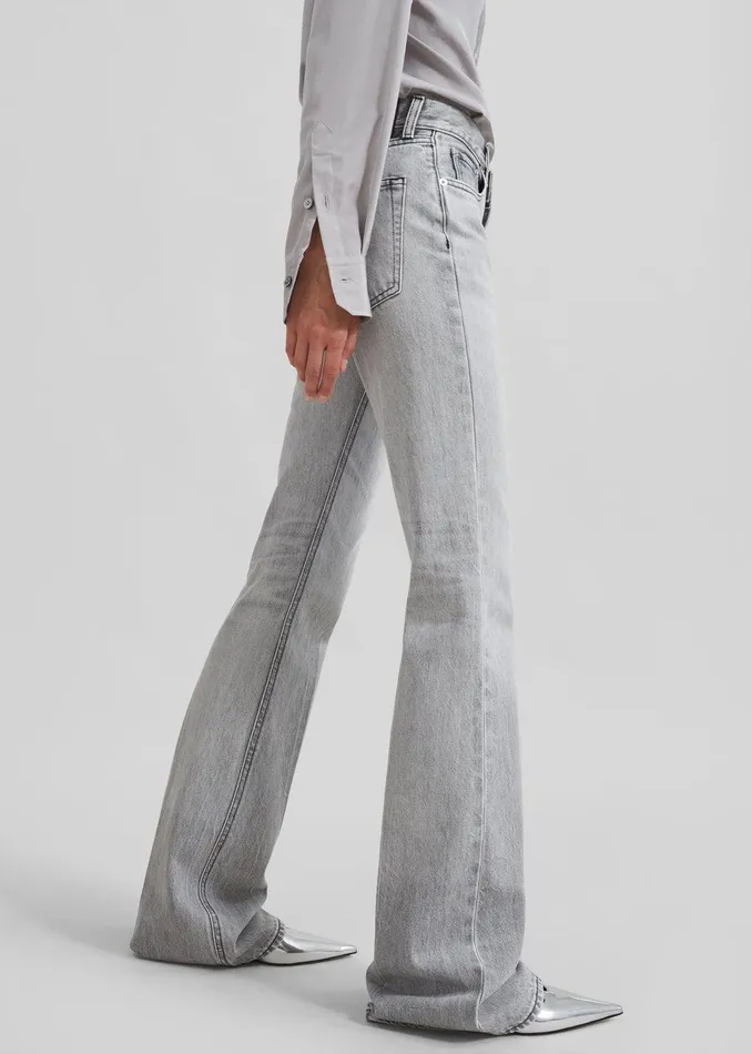 Haikure Flora Flared Jeans 8211 Fog Grey Women The Frankie Shop Clothing