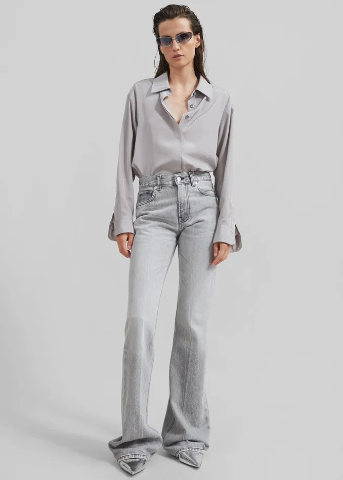 Haikure Flora Flared Jeans 8211 Fog Grey Women The Frankie Shop Clothing
