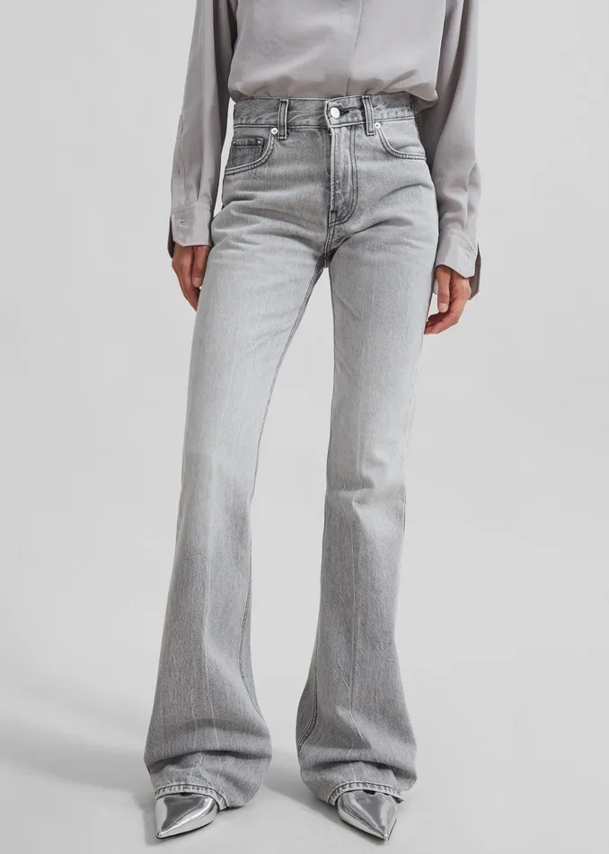Haikure Flora Flared Jeans 8211 Fog Grey Women The Frankie Shop Clothing