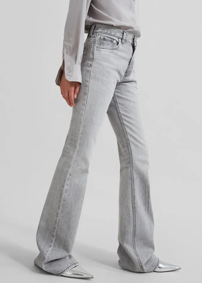 Haikure Flora Flared Jeans 8211 Fog Grey Women The Frankie Shop Clothing