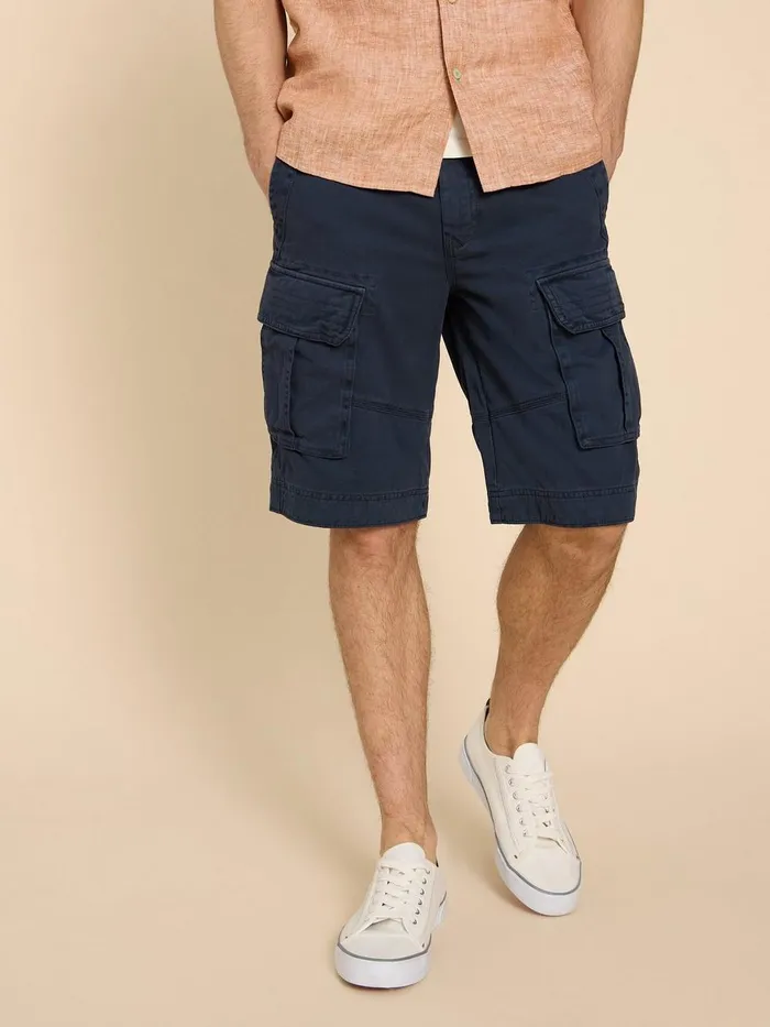 Halsall Organic Cargo Short Dark Navy Men White Stuff Shorts Halsall Organic Cargo Short Dark Navy Men White Stuff Shorts