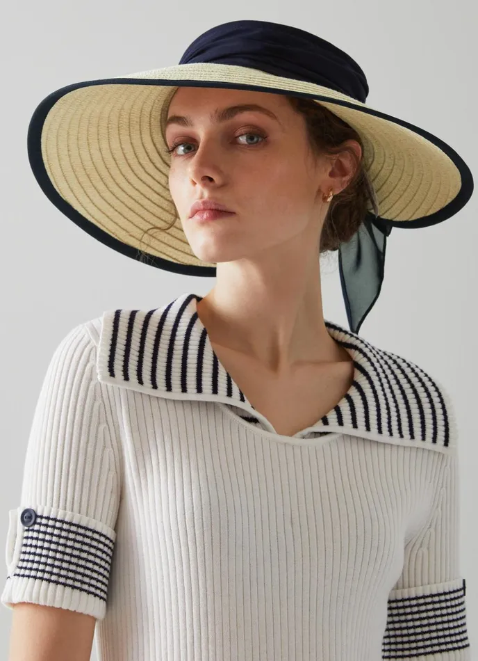 Hats and Fascinators Women LKBennett Rosemary Large Straw Visor
