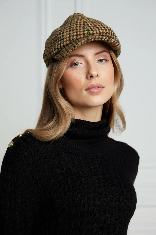 Hats Womens Baker Boy Cap Hailes Green Tweed Holland Cooper Hats Womens Baker Boy Cap Hailes Green Tweed Holland Cooper